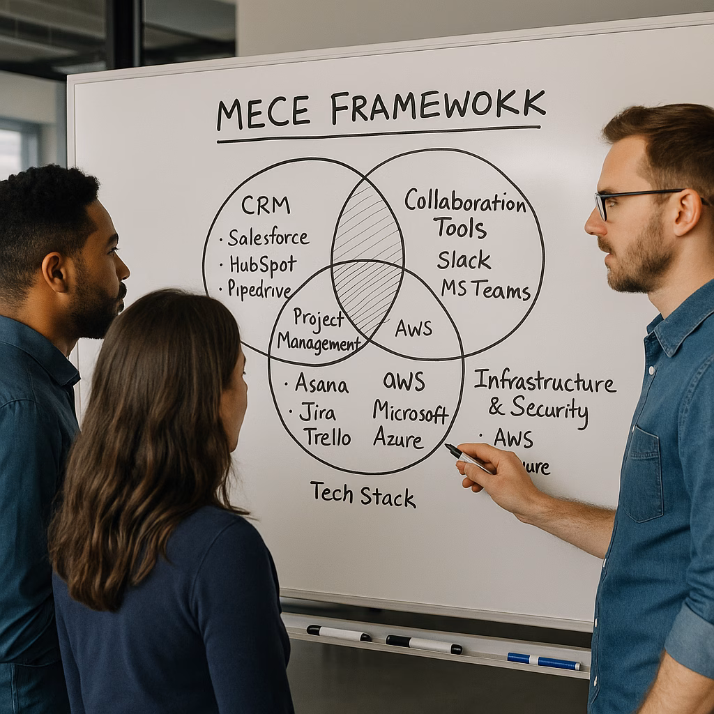 An example of MECE could be applied to a tech stack